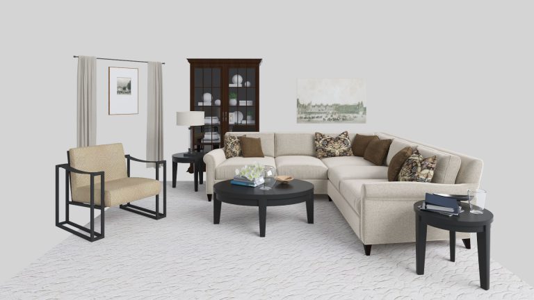 Virtual staging furniture set 3002, living room