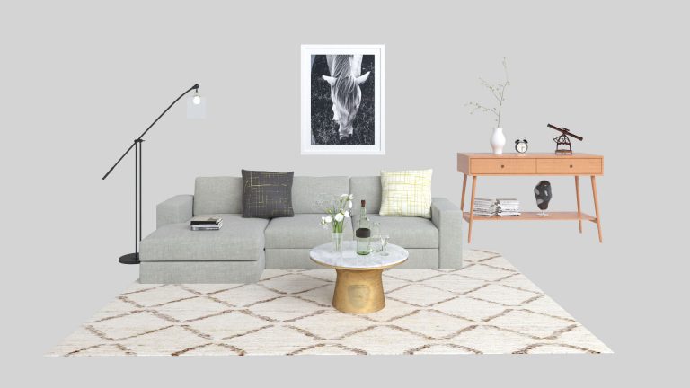 Virtual staging furniture set 3003, living room