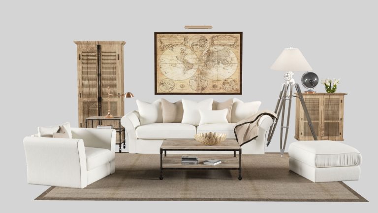 Virtual staging furniture set 3004, living room