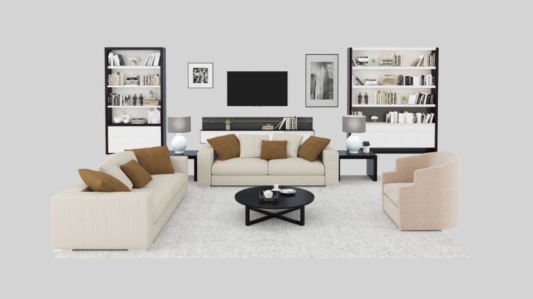 Virtual staging furniture set 3006, living room