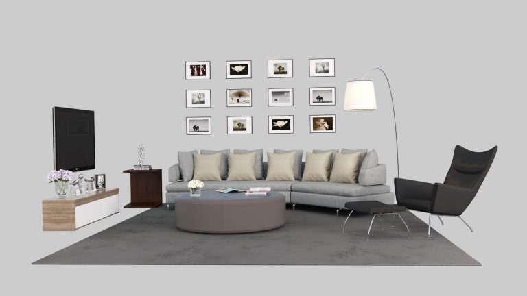 Virtual staging furniture set 3007, living room