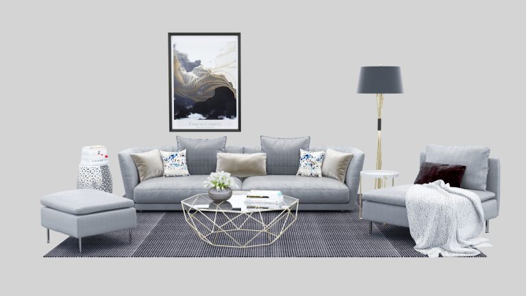 Virtual staging furniture set 3008, living room