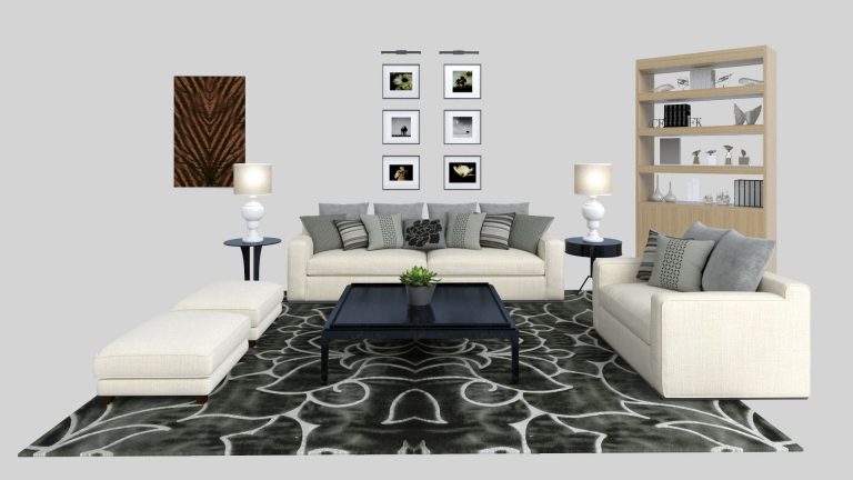 Virtual staging furniture set 3009, living room