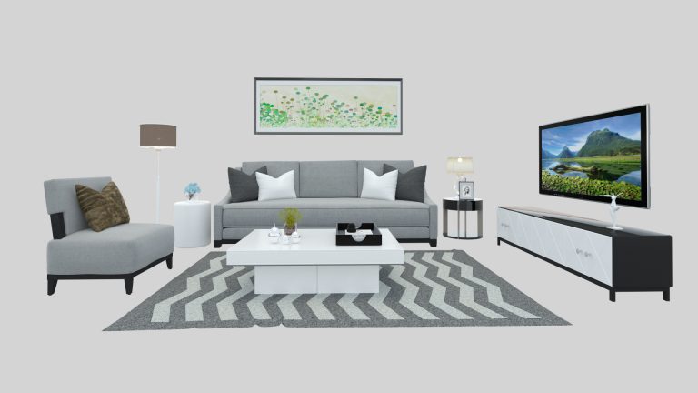Virtual staging furniture set 3010, living room