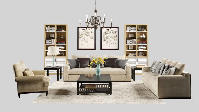 Virtual staging furniture set 3011, living room