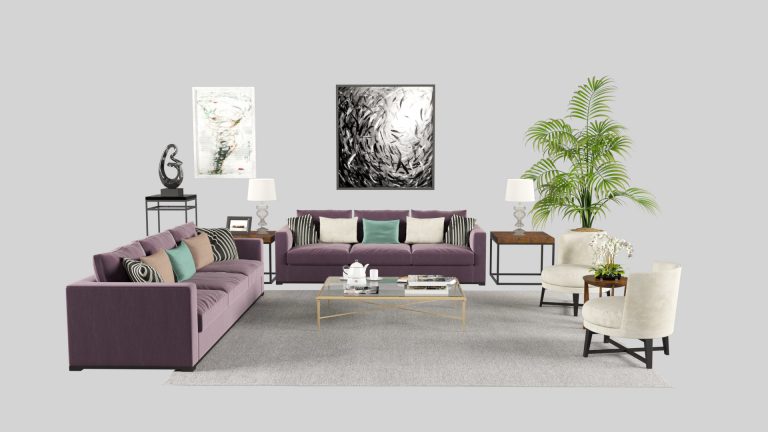 Virtual staging furniture set 3012, living room